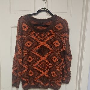 Vip Fuzzy Soft Geometric Sweater